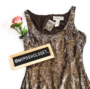 NWOT NITELINE Sequin Dress (Brown)
